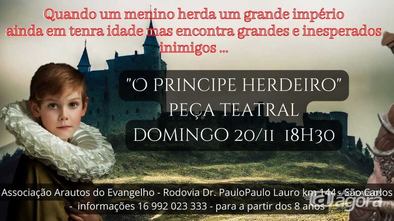 Associação Arautos do Evangelho apresenta peça teatral - Crédito: Divulgação