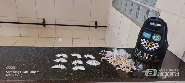 A droga encontrada em terreno na Vila Celina - Crédito: Divulgação