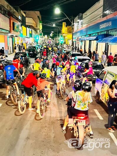 Muita diversão e animação prepara o Pedala São Carlos para passeio noturno na noite desta quinta-feira - Crédito: Divulgação