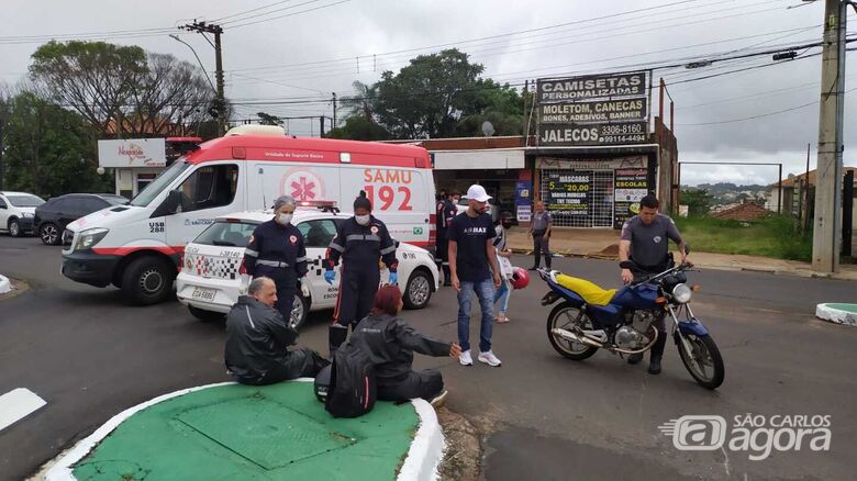 Casal caiu e apenas o piloto se feriu - Crédito: Maycon Maximino