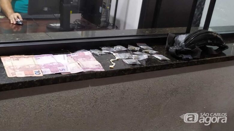 A droga que foi localizada pela PM no Abdelnur - Crédito: Maycon Maximino