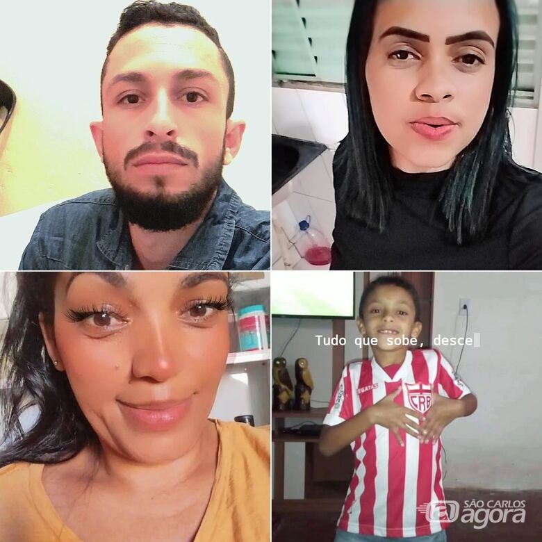 Leonardo Soares, a esposa Lorena, Poliana e Willian - Crédito: arquivo pessoal