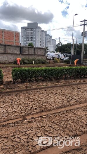 Rotatória do Cristo é interditada - Crédito: Divulgação