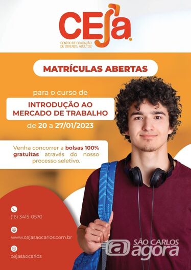 Ceja está com matrículas abertas para o curso de Introdução ao Mercado de Trabalho - Crédito: divulgação