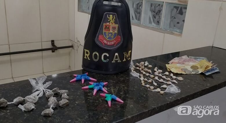 Rocam detém acusado de tráfico na Vila Jacobucci - Crédito: Maycon Maximino