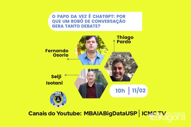 Professores da USP São Carlos discutem ChatGPT - Crédito: Divulgação
