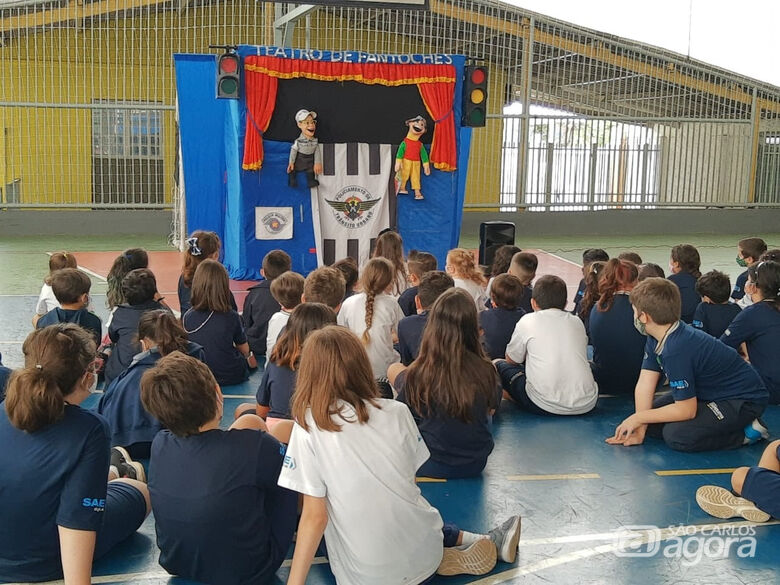 Detran.SP leva Clube do Bem-te-vi e Teatro de Fantoches a 486 alunos no município de Dourado - Crédito: divulgação