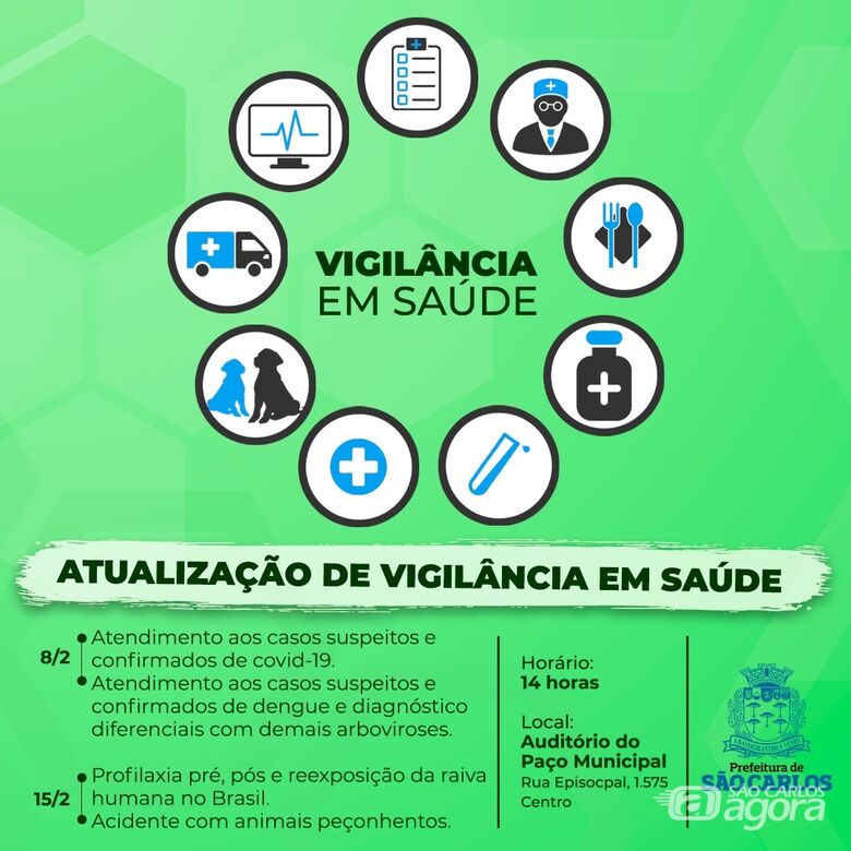 Curso sobre atualização de protocolos de vigilância será realizado no Paço Municipal - 