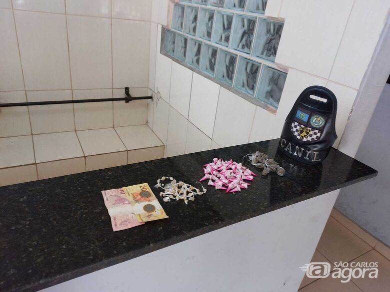 A droga apreendida pela equipe Canil da GM - Crédito: Divulgação