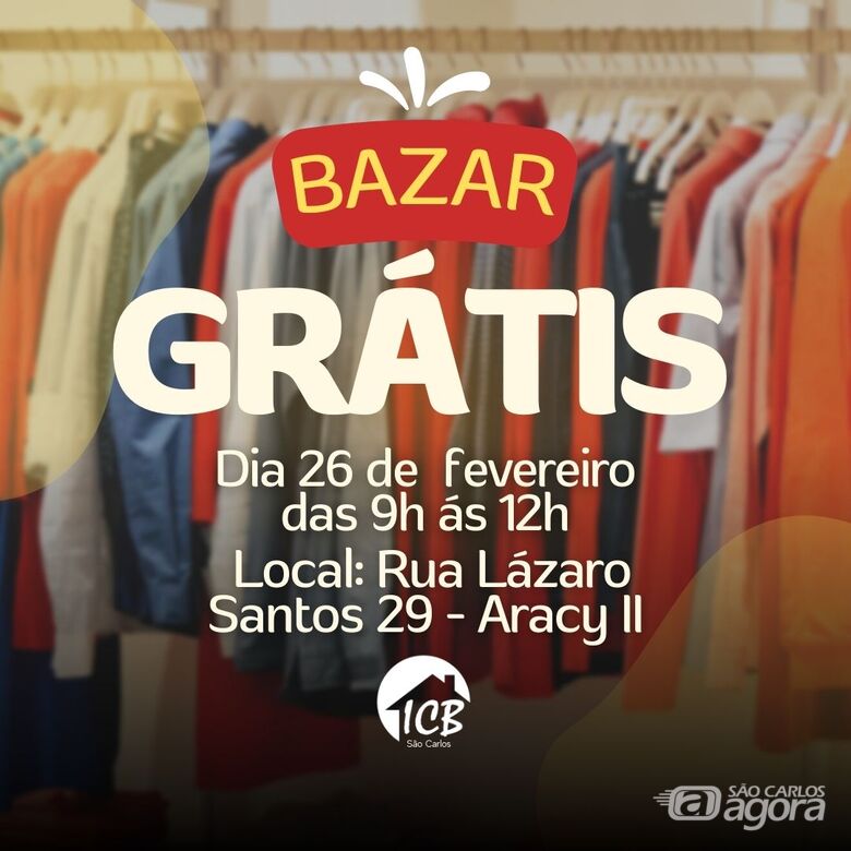Casa da Benção no Aracy realiza bazar gratuito - Crédito: Divulgação