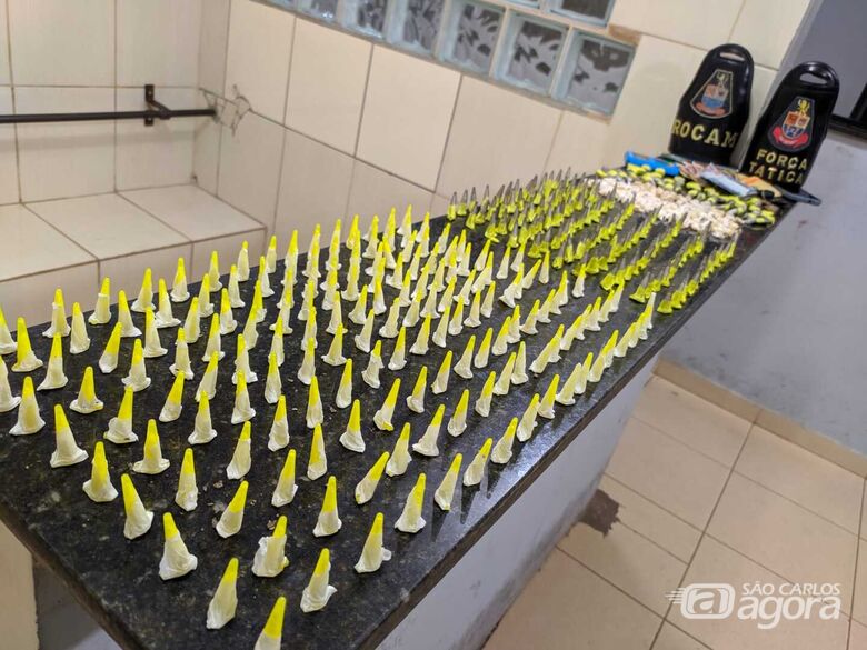 Trio é detido por tráfico durante a operação "Impacto" - Crédito: Maycon Maximino