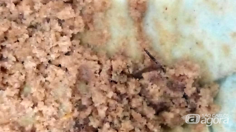 Areia que teria sido expelida junto com as fezes - Crédito: arquivo pessoal