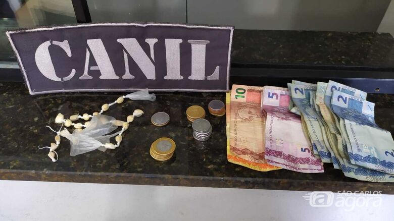 A droga apreendida pela equipe Canil da GM - Crédito: Maycon Maximino