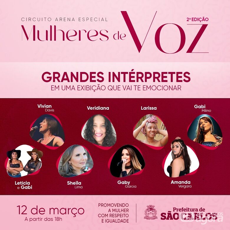 Show “Mulheres de Voz II” é a próxima atração do Circuito Arena -