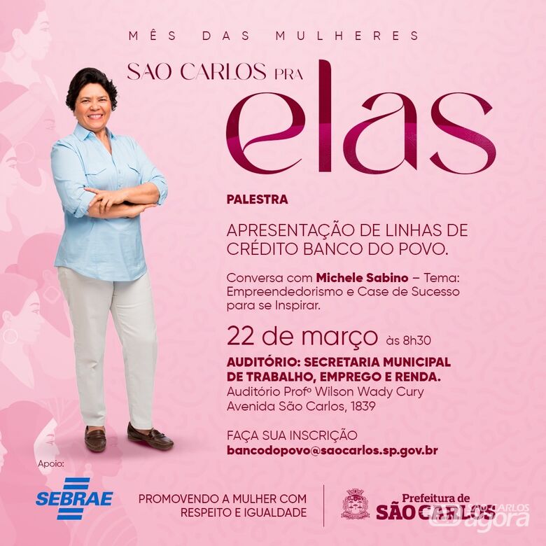 Secretaria de Trabalho promove evento sobre empreendedorismo pelo mês da mulher - Crédito: Divulgação