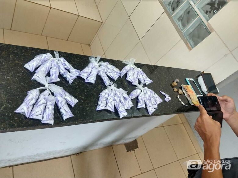 A droga encontrada pelo Comando de Força Patrulha da PM - Crédito: Maycon Maximino