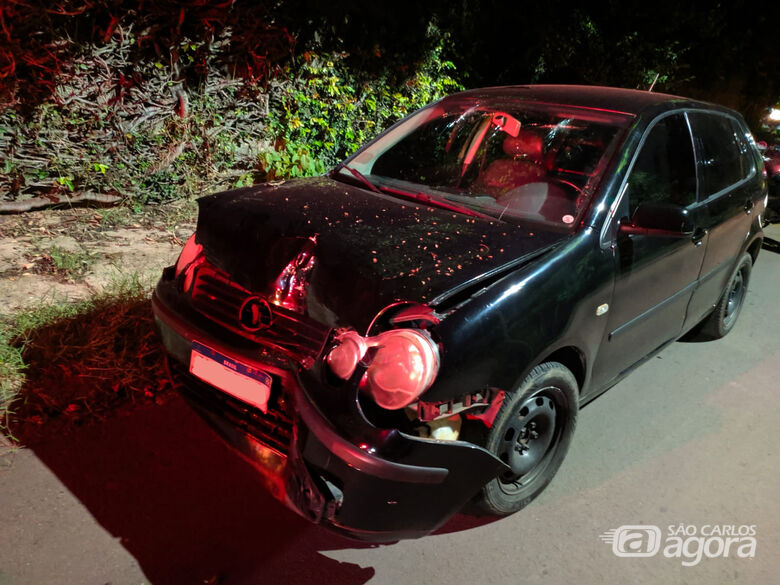 Carro bate em palmeira na Vila Elizabeth - Crédito: Maycon Maximino