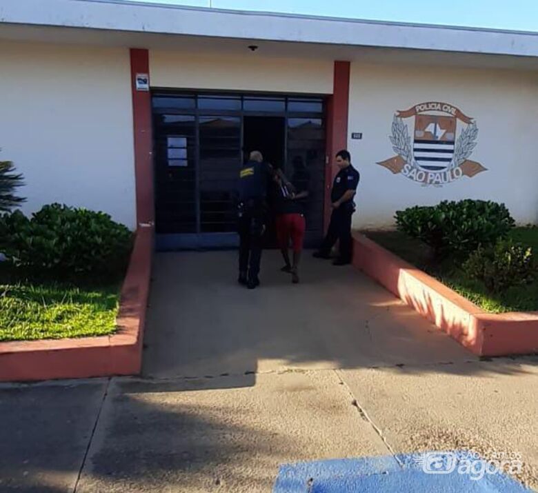 Pamonha no momento em que era detido pela GM - Crédito: Divulgação