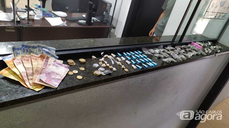 A droga que estava em poder do infrator - Crédito: Maycon Maximino