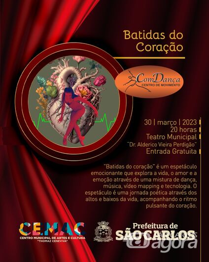 Teatro Municipal apresenta o espetáculo “Batidas do Coração” -