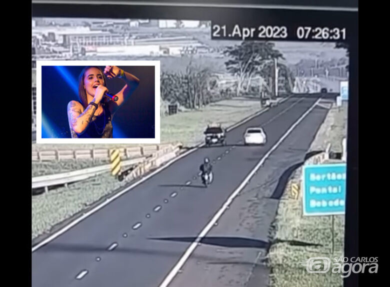 Câmera de segurança registra acidente que terminou na morte de cantora -
