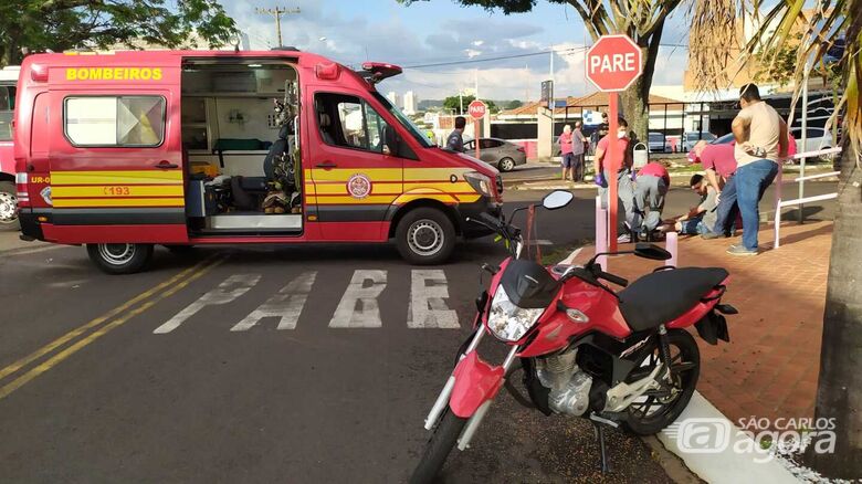 Motociclista fica ferido após colisão na rua Larga - Crédito: Maycon Maximino