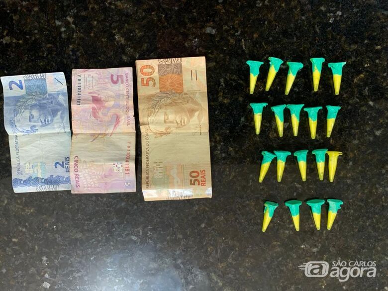 A droga que estava em poder do suspeito - Crédito: Divulgação
