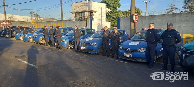 Guarda Municipal momentos antes do início da operação em São Carlos - Crédito: Divulgação