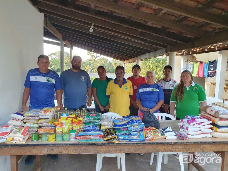 Mantimentos arrecadados pela Liga foram doados para entidade filantrópica do Aracê de Santo Antonio - Crédito: Divulgação