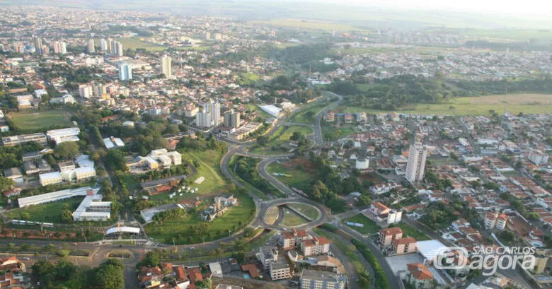 Foto aérea de São Carlos - Crédito: reprodução/site USP