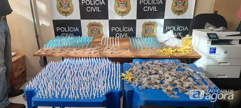 Equipe do canil da GM de São Carlos faz grande apreensão de drogas em Porto Ferreira -
