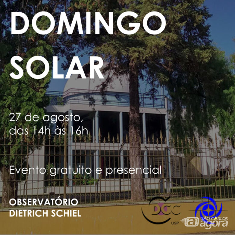 “Domingo Solar”: evento permite observação do Sol com segurança - Crédito: Divulgação