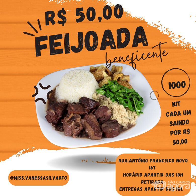 Feijoada beneficente irá auxiliar mulher que necessita de cirurgia bariátrica em São Carlos -
