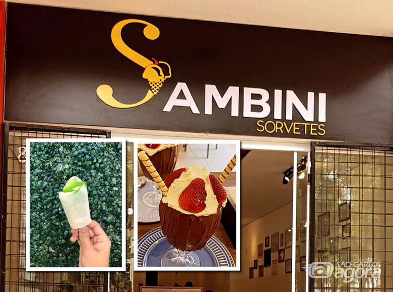 Sambini Sorvetes, a nova sorveteria que vem encantando a população de Ibaté e região - Crédito: divulgação