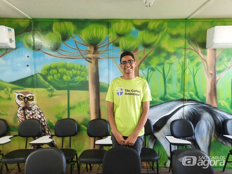 Brayan, durante a visita: "Isso me deixou mais consciente da importância de nossas ações individuais e coletivas para cuidar do nosso planeta” - Crédito: Divulgação