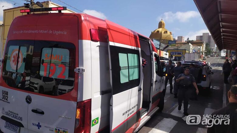 Samu socorreu a vítima de agressão até a UPA Vila Prado - Crédito: Maycon Maximino