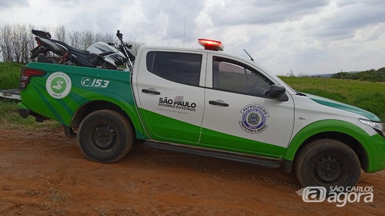 A moto foi recuperada e encaminhada a delegacia de Ibaté - Crédito: Divulgação