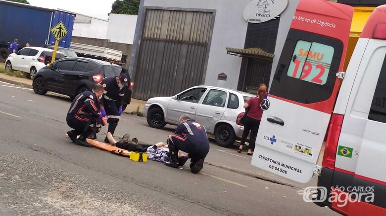 Acidente deixa motociclista ferido no São Carlos VIII - Crédito: Maycon Maximino