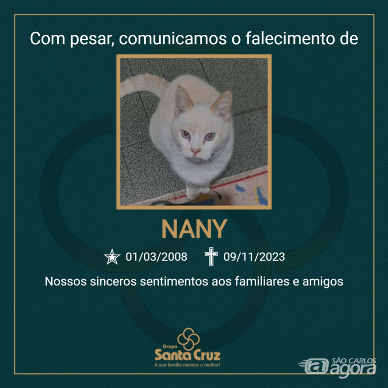 Homenagem do Grupo Santa Cruz a pet Nany - 