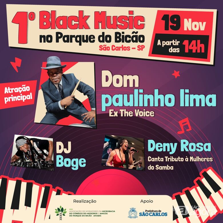 1º Black Music agita o Parque Bicão - Crédito: Divulgação