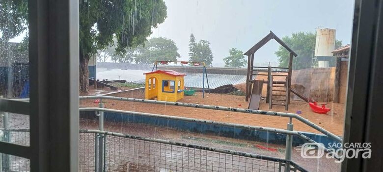 Chuva causa estragos em escolas municipais de São Carlos - Crédito: Divulgação