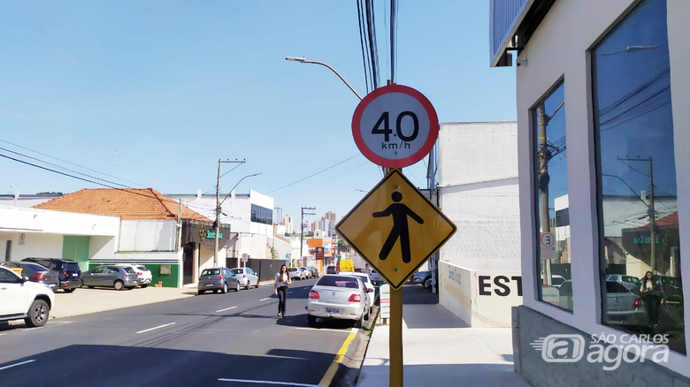 Placa avenida São Carlos - Crédito: Maycon Maximino
