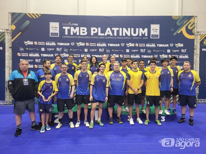 Equipe são-carlense de tênis de mesa fez história no Campeonato Brasileiro - Crédito: Divulgação