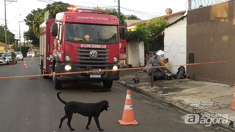 Casa pega fogo no Santa Felícia; duas cachorras se salvam e uma morre queimada  - Crédito: Maycon Maximino 