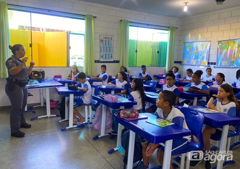 Aulas do Proerd começam em duas escolas municipais de Ibaté - Crédito: Divulgação