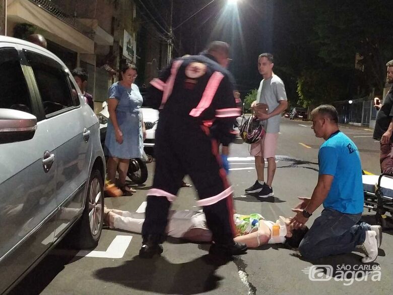 Motociclista se fere após acidente na Vila Isabel  - Crédito: Maycon Maximino 