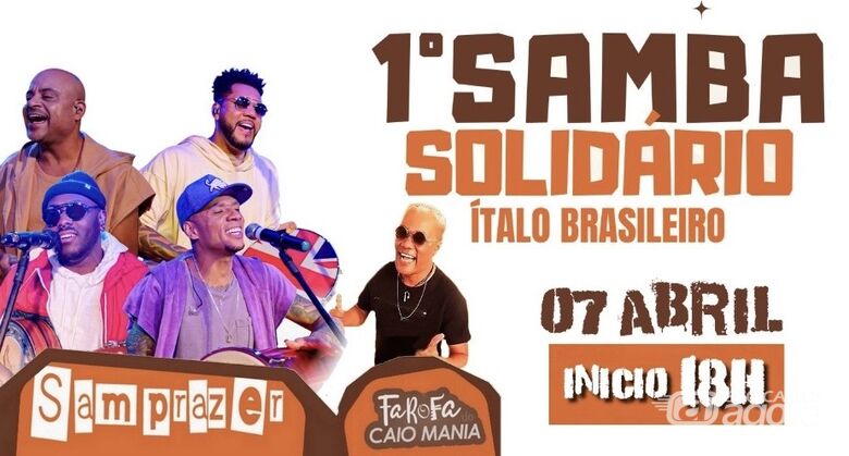 1º Samba Solidário acontece neste domingo em São Carlos - 