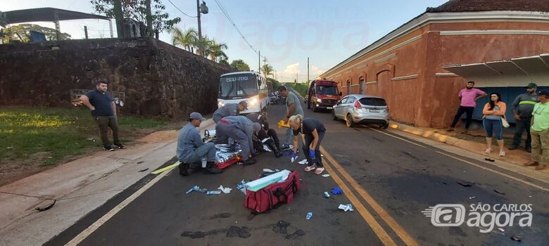 Pai e filho sofrem ferimentos graves após acidente na estrada Santa Eudóxia - Água Vermelha - Crédito: Maycon Maximino