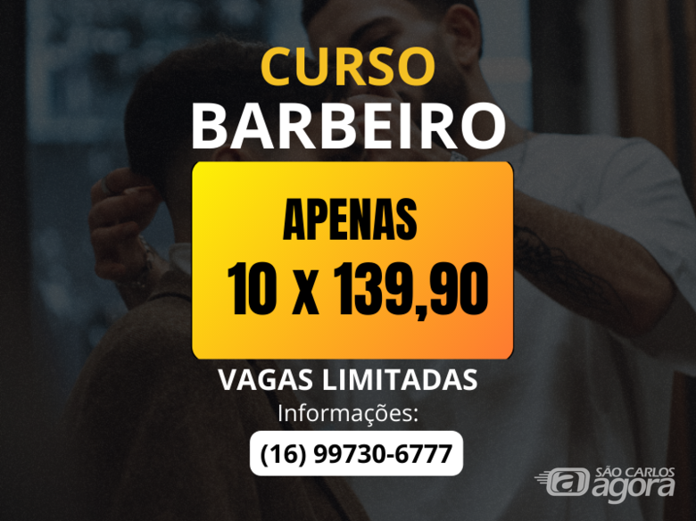 Oportunidade única: seja um barbeiro profissional por apenas 10 x R$ 139,90 - 