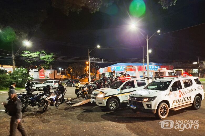 Operação em São Carlos coíbe ruídos excessivos de escapamentos de motos - Crédito: Divulgação